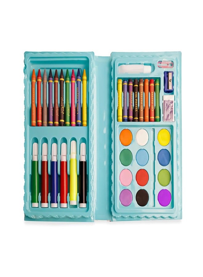 ILEARNNGROW Junior Drawing & Coloring Art Set for Kids with Colour Pencils, Crayons, Watercolours and Sketch Pens | Creative Art Kit for Children | Multicolour (Pack of 1) - Image 1